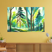 Waldinterpretationsmalerei Leinwanddruck (Insitu (Wohnzimmer))