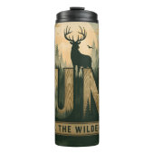 Waldjagd, die Wildnis verfolgen Thermosbecher (Vorderseite)