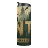 Waldjagd, die Wildnis verfolgen Thermosbecher (Nach rechts gedreht)