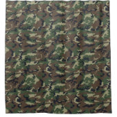 Waldkabine in der Camouflage Holz Jungen Bad Camo Duschvorhang (Vorderseite)