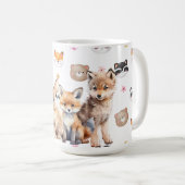 Waldkaninchen Fuchs Wolf Kaffeetasse (VorderseiteRechts)