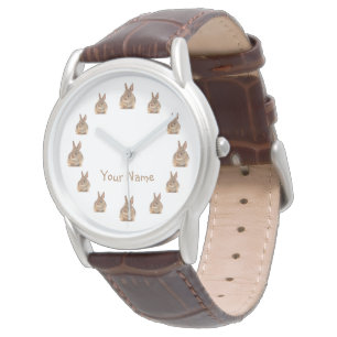 Waldkaninchen-Kaninchen Armbanduhr