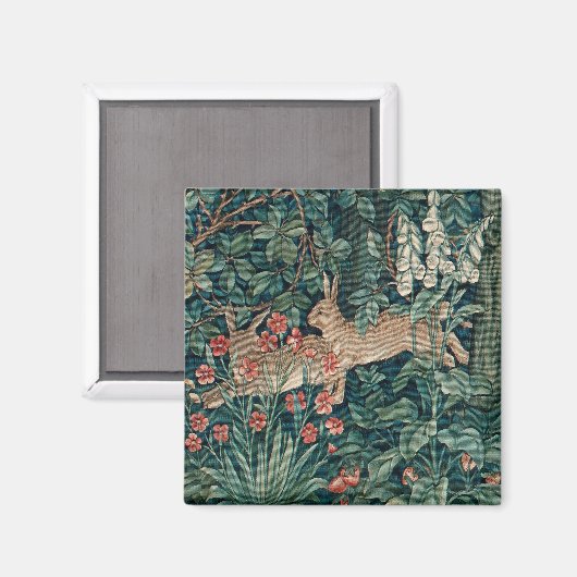Waldkaninchen Tapestry Magnet (Vorderseite/Rückseite)