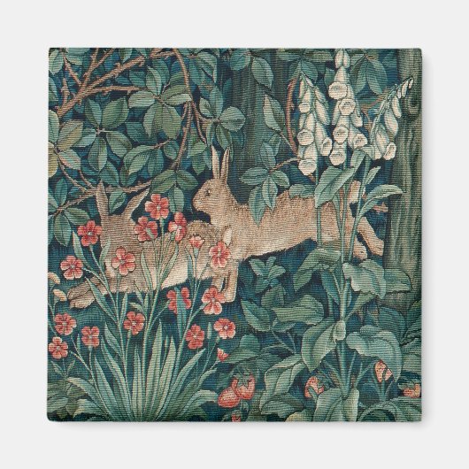 Waldkaninchen Tapestry Magnet (Vorne)