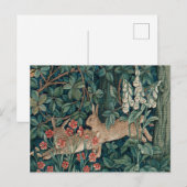 Waldkaninchen-Teppich Postkarte (Vorne/Hinten)