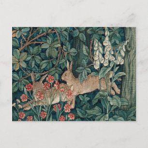 Waldkaninchen-Teppich Postkarte