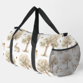 Waldkaninchen- und Hirschmuster Duffle Bag (Rechte Ecke)