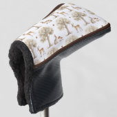 Waldkaninchen- und Hirschmuster Golf Headcover (3/4 Vorderseite)