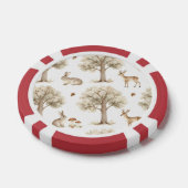 Waldkaninchen und Hirschmuster Pokerchips (Einzeln)