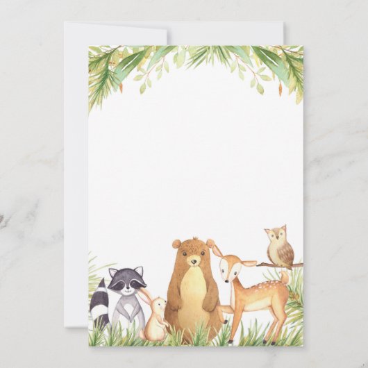 Waldkarte Dankeskarte (Rückseite)