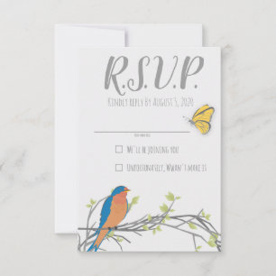 Waldkarte RSVP für Babydusche Karte
