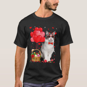 Waldkatze Funny Norwegian Forest Cat Heart Valenti T-Shirt