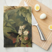 Waldkatze in üppigen Foliage Geschirrtuch (Viertel Falte)