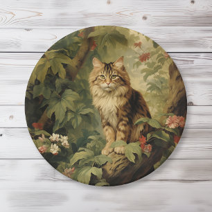 Waldkatze in üppigen Foliage Pappteller