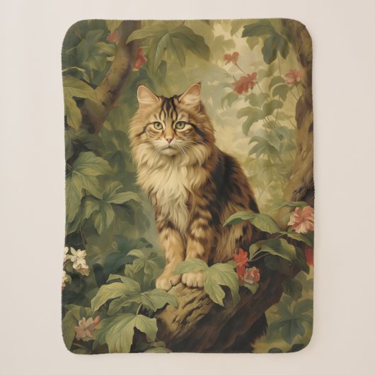 Waldkatze in üppigen Foliage Sherpadecke (Vorderseite)