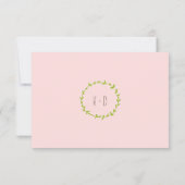 Waldkatzen (Blush) Hochzeitsfeier RSVP Karte (Rückseite)