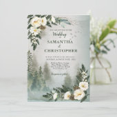 Waldkiefer Elfenbeinküste Hochzeit der Blütenwelt  Einladung (Stehend Vorderseite)