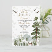 Waldkiefernbaum Dies ist die Jahreszeit, um Verhei Einladung (Stehend Vorderseite)