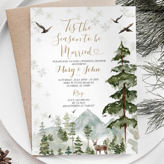 Waldkiefernbaum Dies ist die Jahreszeit, um Verhei Einladung