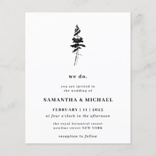 Waldkiefernbaum Indie Rustikal Hochzeiten mit Budg Flyer