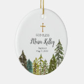 Waldkiefernbaum Taufkirche Keramik Ornament (Rechts)