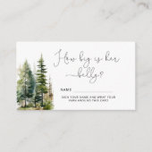 Waldkiefernbäume, wie groß der Bauch der Mama ist Begleitkarte (Vorderseite)