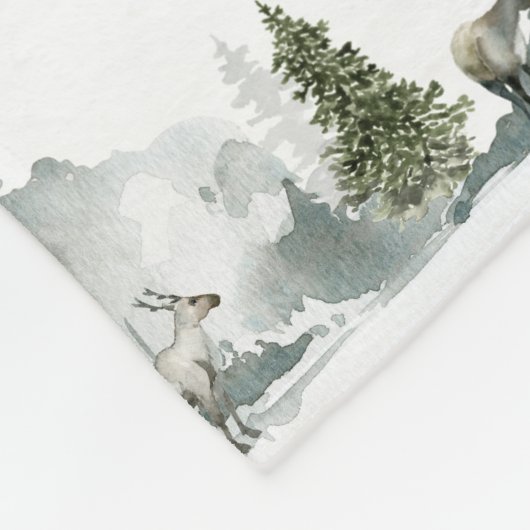 Waldkiefernwald Reindeer Stag & Doe Fleece Bl (Ecke)