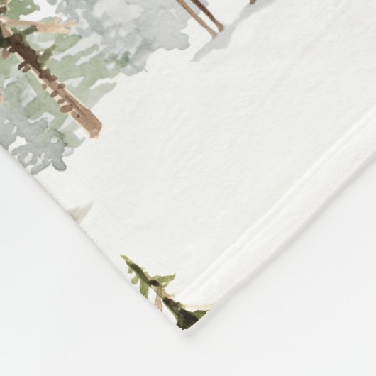 Waldkiefernwald Rentierstag & Doe Fleecedecke (Ecke)