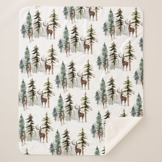 Waldkiefernwald Rentierstag & Doe Sherpadecke (Vorderseite)