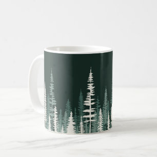Waldkiefernwald Rustikale Hütte Natur Grün Kaffeetasse