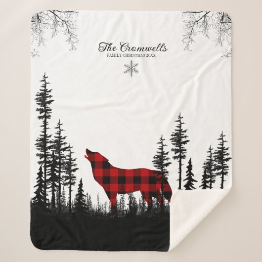 Waldkiefernwald Wolf Familienname Sherpadecke (Vorderseite)