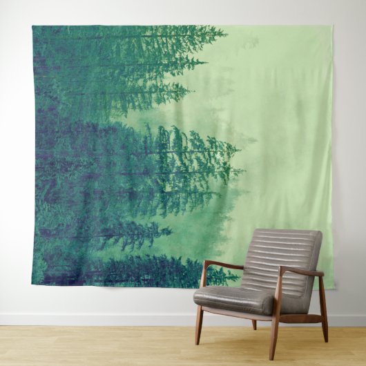 Waldkiefernwälder Mural | Mauer Wandteppich (Beispiel (Horizontal))