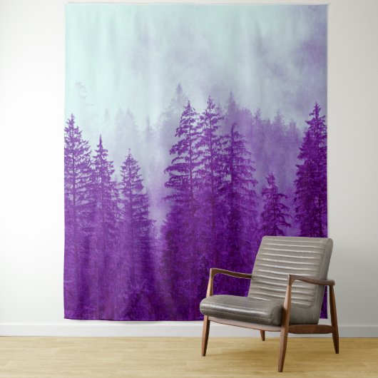 Waldkiefernwälder Mural | Mauer Wandteppich (Beispiel)