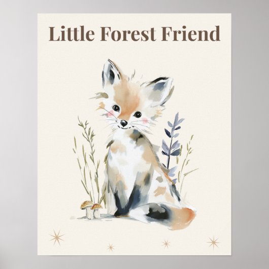 Waldkinderzimmer Zitat Druck Poster (Vorne)