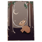 Waldkitz mit Leuchtkäfern und Mond-Kunst Mittlere Geschenktüte (Vorderseite)