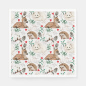 Waldkliniken, Winterschnee zum Thema Serviette (Vorderseite)