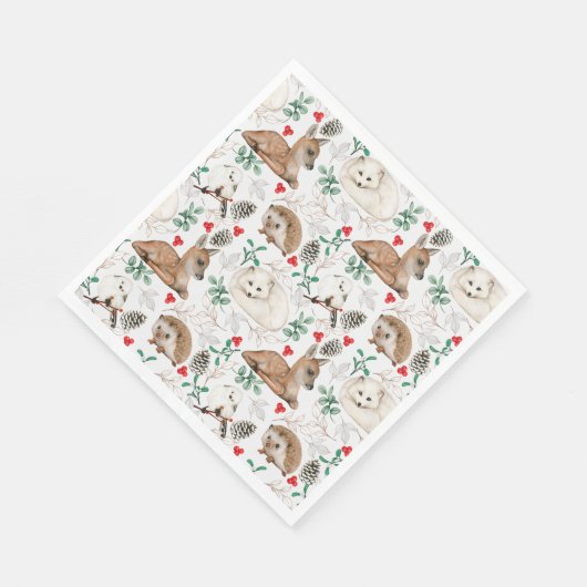 Waldkliniken, Winterschnee zum Thema Serviette (Ecke)