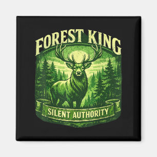 Waldkönig Stiller Adel Vintage Grün Hirsch Magnet