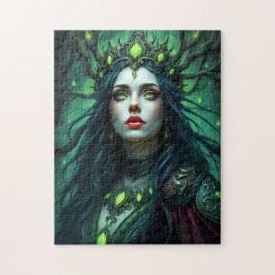 Waldkönigin-Wächterin - Ätherische Natur Fantasy Puzzle