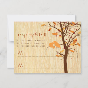 Waldkorn mit Herbst Love Birds UAWG RSVP Karte
