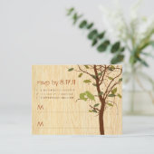 Waldkorn mit liebenden Vögeln UAWG RSVP Karte (Stehend Vorderseite)