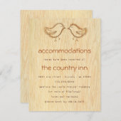 Waldkorn mit Sketch-Info-Karte für Liebesvögel Begleitkarte (Vorne/Hinten)