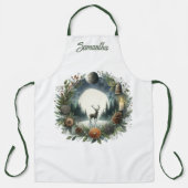 Waldkranz mit Hirschmond Schürze (Vorderseite)