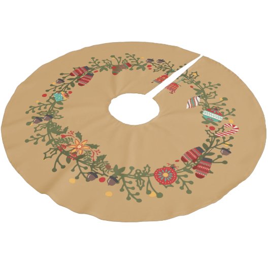 Waldkranzdesign - Weihnachtsbaumrock Polyester Weihnachtsbaumdecke (Schrägansicht)