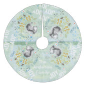 Waldkreaturen Eichhörnchenweihnachtsfest Fleece Weihnachtsbaumdecke (Vorderseite)