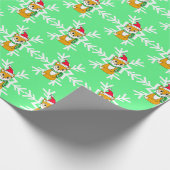 Waldkreaturen Fox und Schneeflocken Weihnachten Geschenkpapier (Ecke)