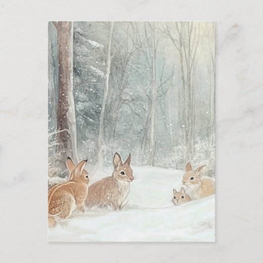 Waldkreaturen Kaninchen Postkarte (Vorderseite)