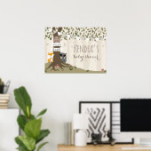 Waldkreaturen neutrales Kinderduschplakat Poster (Heimbüro)