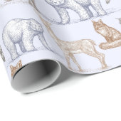 Waldkreaturen Rustikales Urlaubspapier Geschenkpapier (Rolleneckpunkt)