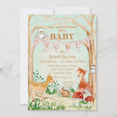 Waldkreaturen Tiere Hirschfockskaninchen-Kaninchen Einladung (Vorderseite)